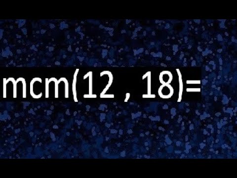 minimo comun múltiplo de 12
