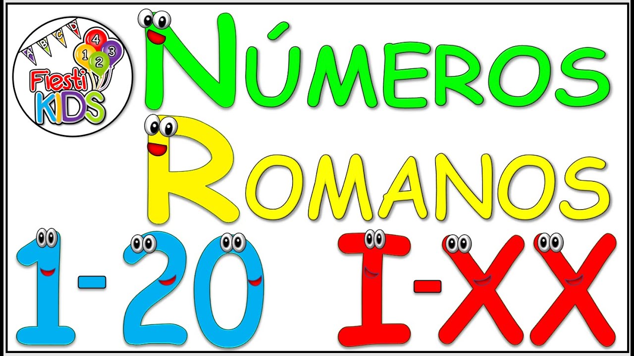 números romanos del 1 al 20