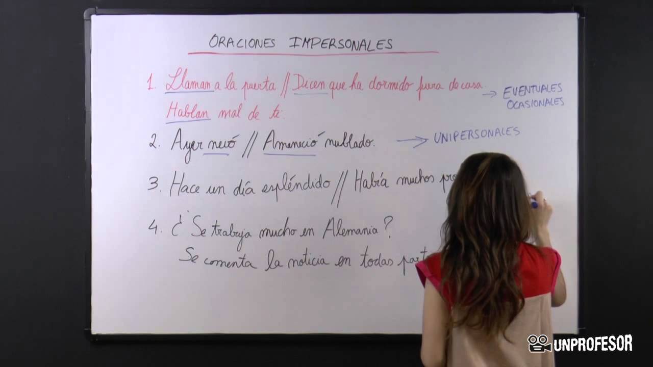 oracion personal e impersonal