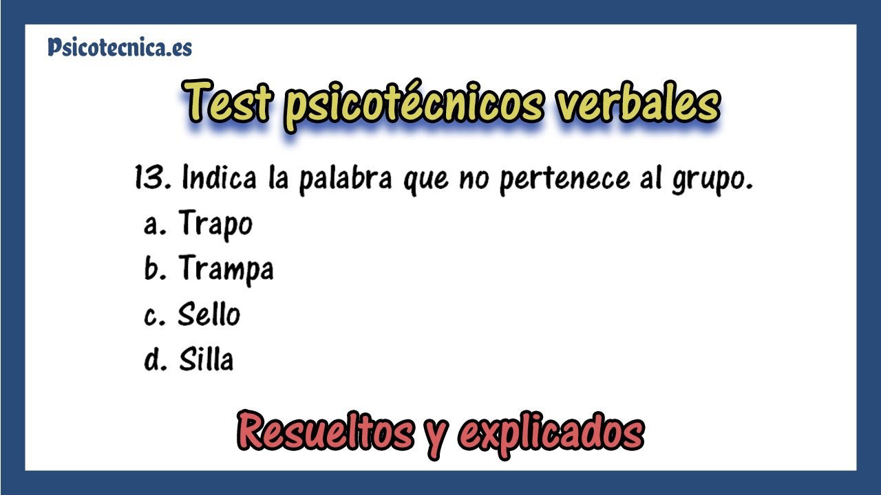 razonamiento verbal ejercicios