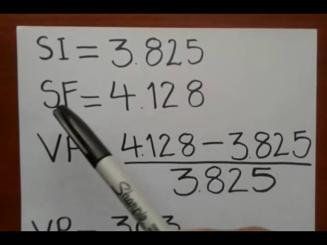como calcular la variacion