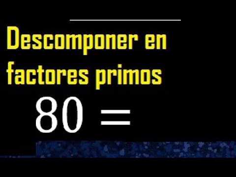 factorizacion de 80