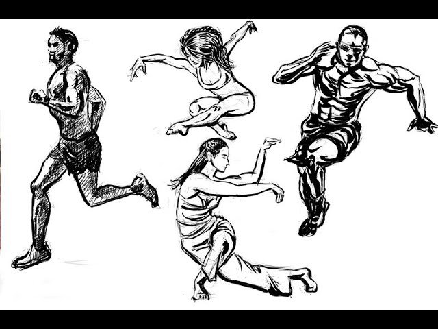 figuras humanas en movimiento