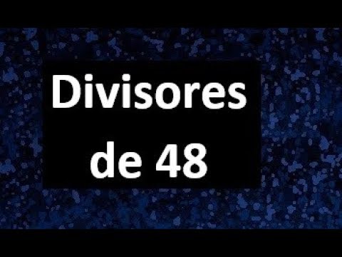 los divisores de 48