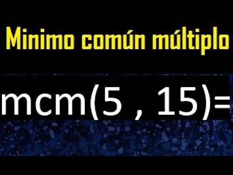 mcm de 5 y 15