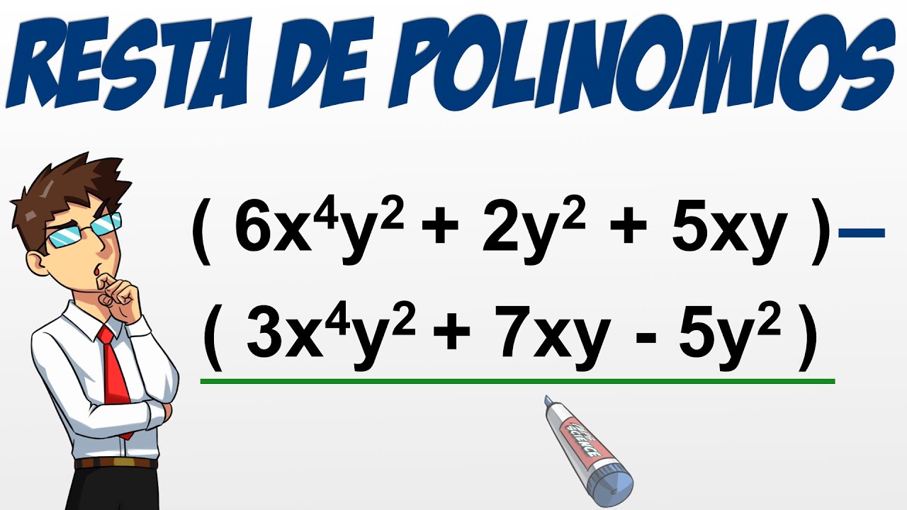 resta de polinomios ejemplos