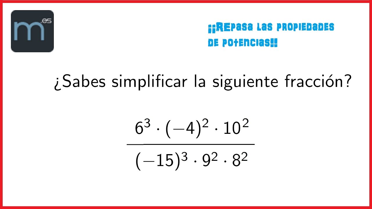 simplificar potencias 3 eso