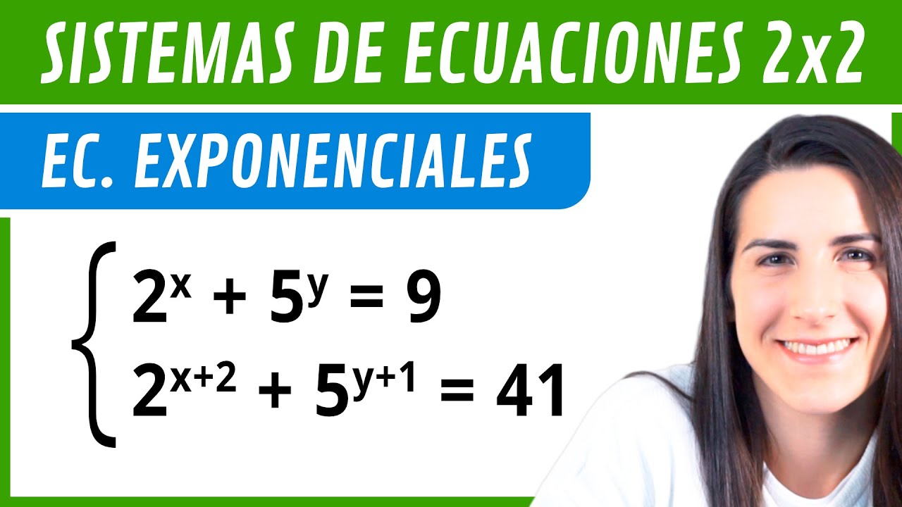 sistema de ecuaciones exponenciales