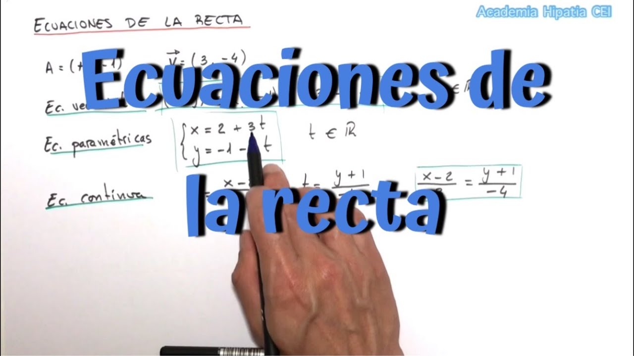 todas las ecuaciones de la recta